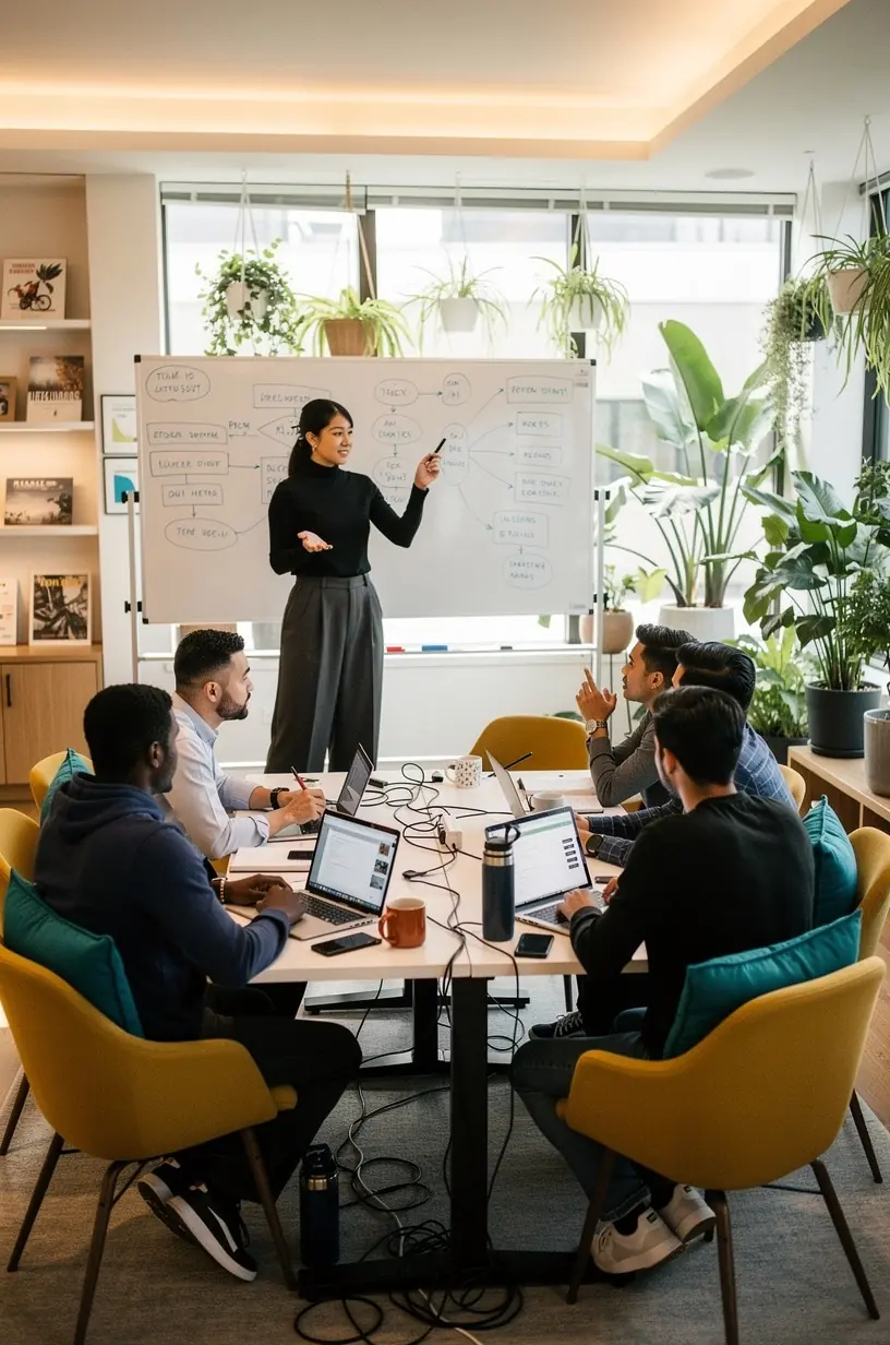 User interacting with a streamlined mobile app interface designed for ease of use and reduced complexity.