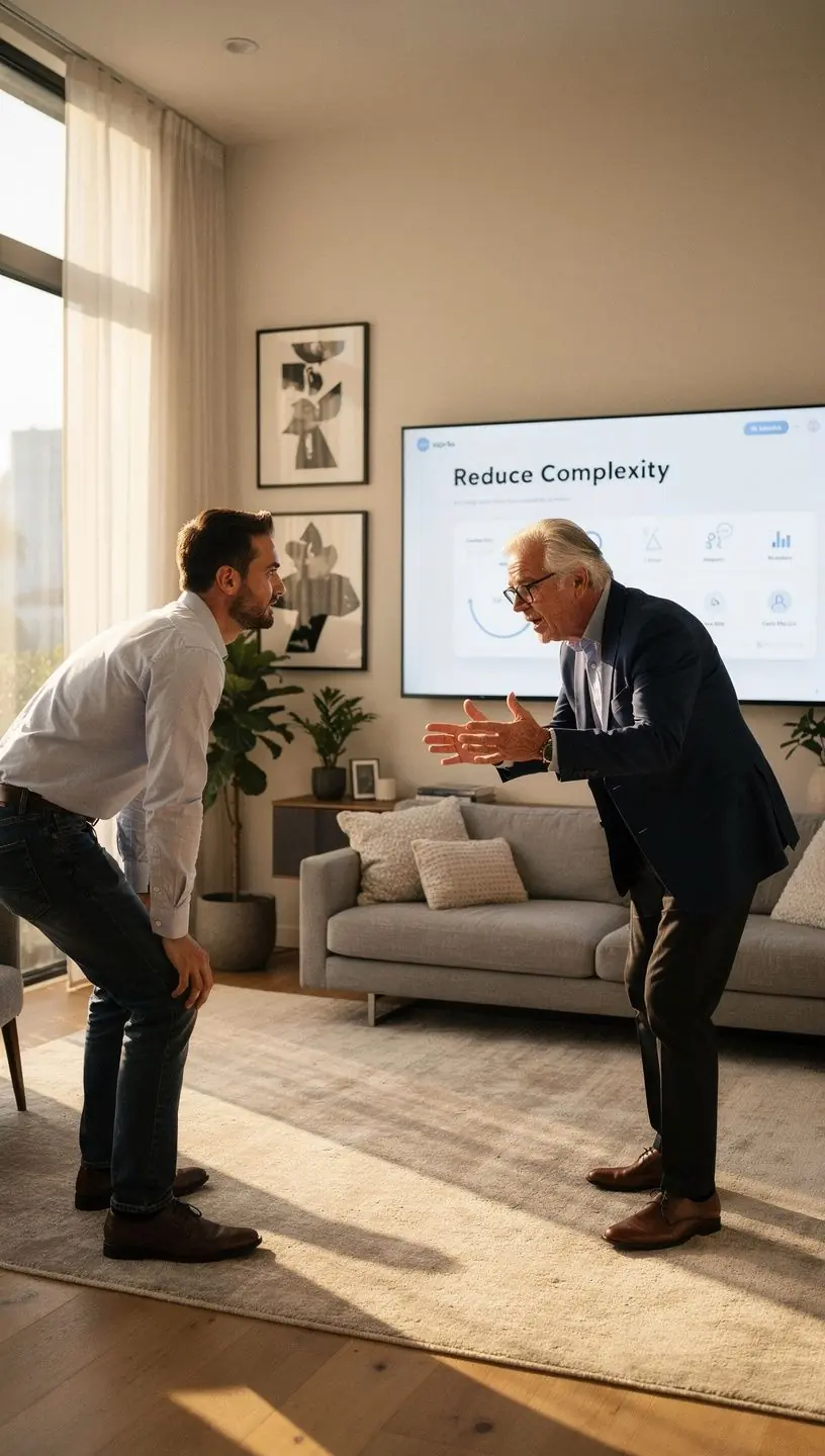 Diagram illustrating the steps to declutter digital tools and improve productivity in everyday tasks.